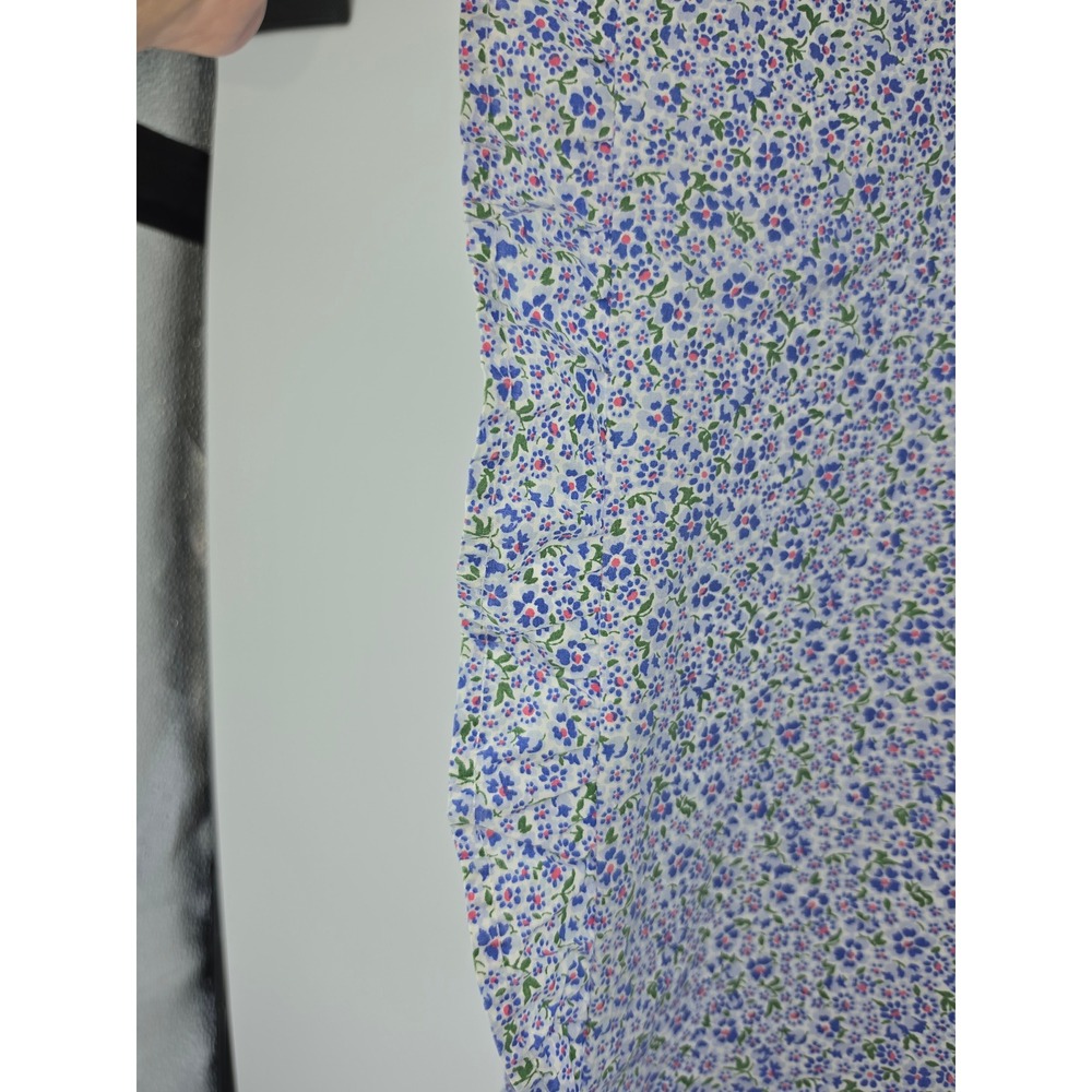 Lauren Ralph Lauren Full Flat Sheet set Blue Purple Floral Cotton Made in USA